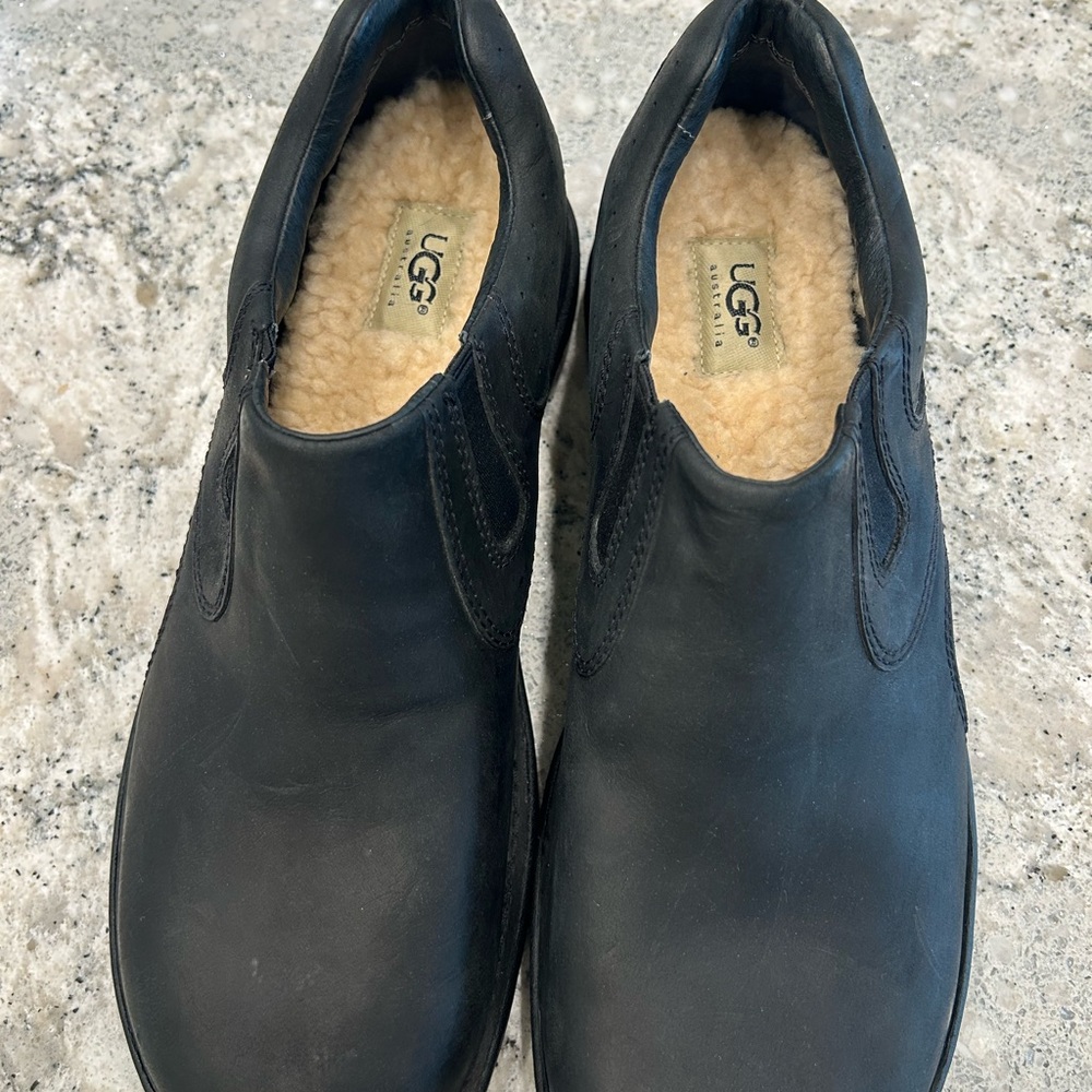 UGG Men's Black Slip-On Loafers